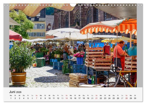 Produktbild: Freiburg im Breisgau. Malerische Stadt am Rande des Schwarzwaldes (Wandkalender 2026 DIN A3 quer), CALVENDO Monatskalender