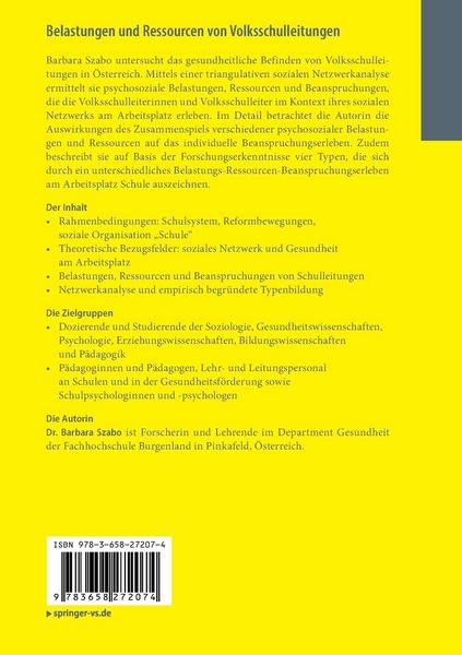 Produktbild: Belastungen und Ressourcen von Volksschulleitungen