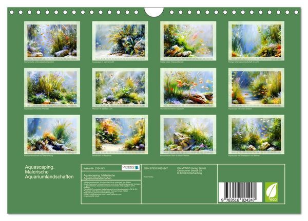 Produktbild: Aquascaping. Malerische Aquariumlandschaften (Wandkalender 2027 DIN A4 quer), CALVENDO Monatskalender