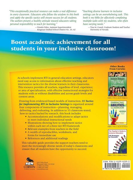 Produktbild: 55 Tactics for Implementing RTI in Inclusive Settings