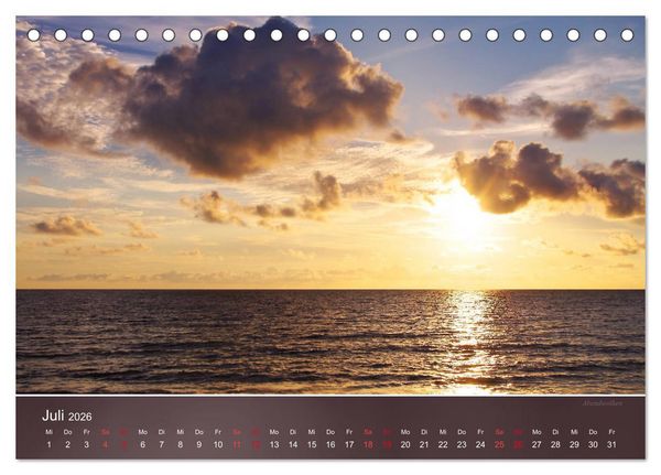 Produktbild: Farben am Meer (Tischkalender 2026 DIN A5 quer), CALVENDO Monatskalender