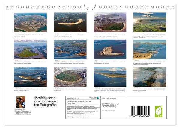 Produktbild: Nordfriesische Inseln im Auge des Fotografen (Wandkalender 2026 DIN A4 quer), CALVENDO Monatskalender