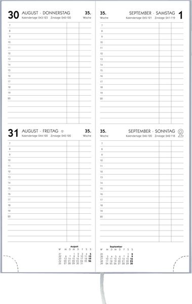 Tagevormerkbuch Recycling 2024 - Bürokalender 10,4x29,6 cm - 2 Tage auf 1  Seite - Recyclingpapier - mit Eckperforation und Leseband - 801-0703' -  'Lebensfreude & Entspannung