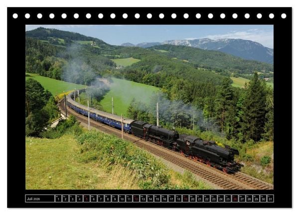 Produktbild: Eisenbahndampfromantik (Tischkalender 2026 DIN A5 quer), CALVENDO Monatskalender