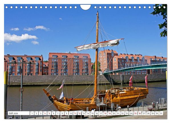 Produktbild: Ansichten von Bremen und Bremerhaven (Wandkalender 2026 DIN A4 quer), CALVENDO Monatskalender
