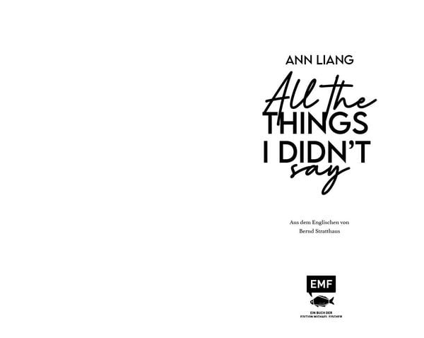 Produktbild: All the things I didn't say
