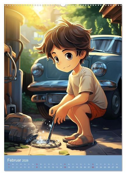 Produktbild: Manga-Boys. Die Abenteuer liebenswerter Jungs (hochwertiger Premium Wandkalender 2026 DIN A2 hoch), Kunstdruck in Hochglanz