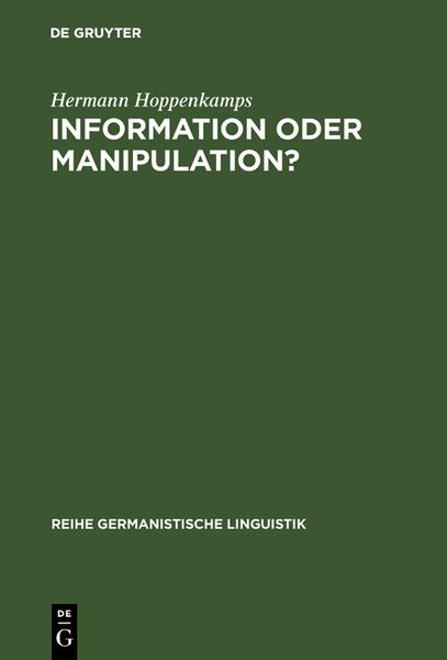 Information oder Manipulation?