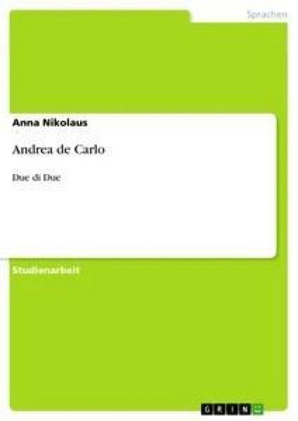 Produktbild: Andrea de Carlo