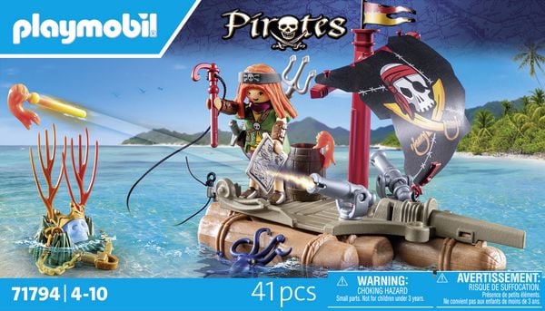 Produktbild: PLAYMOBIL 71794 Schatzbergung auf Piratenfloss