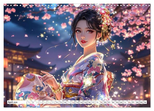 Produktbild: Fantasie Asia-Girls (Wandkalender 2026 DIN A3 quer), CALVENDO Monatskalender