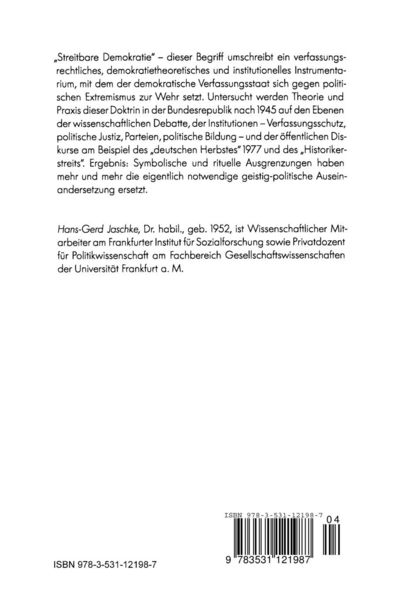 Produktbild: Streitbare Demokratie und Innere Sicherheit