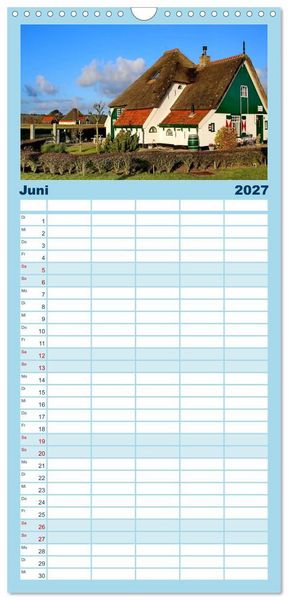 Produktbild: Familienplaner 2027 - Texel &ndash; Eine Insel die verzaubert mit 5 Spalten (Wandkalender, 21 x 45 cm) CALVENDO