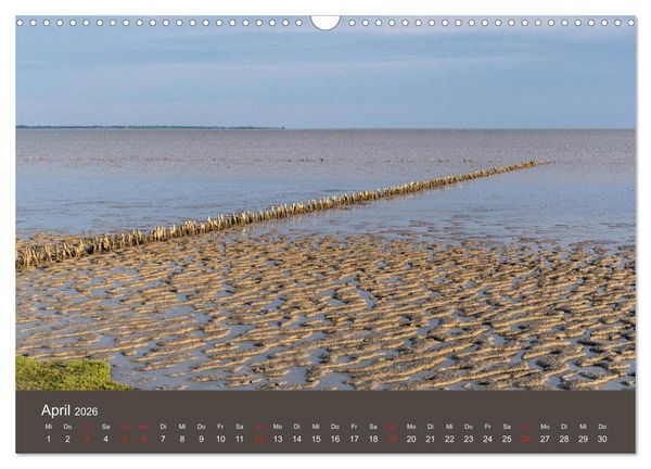 Produktbild: R&ouml;m&ouml; - Wasser, Wind und endloser Strand (Wandkalender 2026 DIN A3 quer), CALVENDO Monatskalender