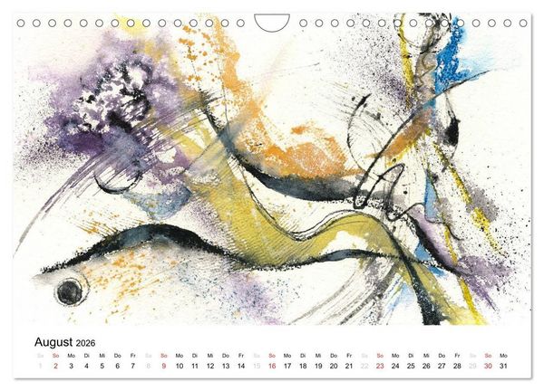Produktbild: Abstrakte Aquarelle (Wandkalender 2026 DIN A4 quer), CALVENDO Monatskalender