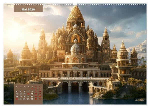 Produktbild: Exotische Pal&auml;ste (hochwertiger Premium Wandkalender 2026 DIN A2 quer), Kunstdruck in Hochglanz