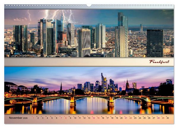 Produktbild: Faszinierende St&auml;dte in Deutschland - Panoramen (Wandkalender 2026 DIN A2 quer), CALVENDO Monatskalender
