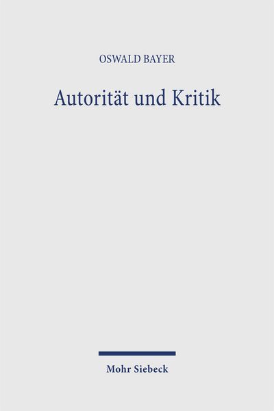 Produktbild: Autorit&auml;t und Kritik