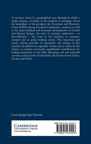 Produktbild: Policy Issues of Currency Unio