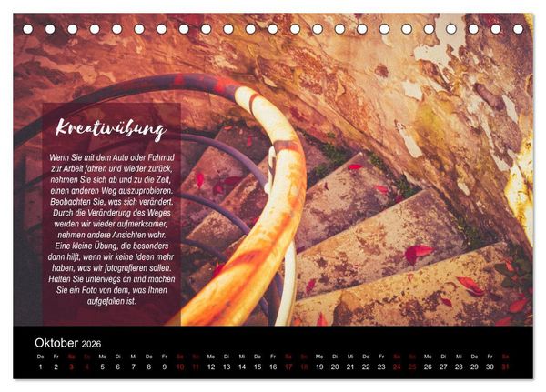 Produktbild: Die Sch&ouml;nheit der Natur - Naturfotografie-Kalender mit Foto- und Kreativ&uuml;bungen (Tischkalender 2026 DIN A5 quer), CALVENDO Monatskalender