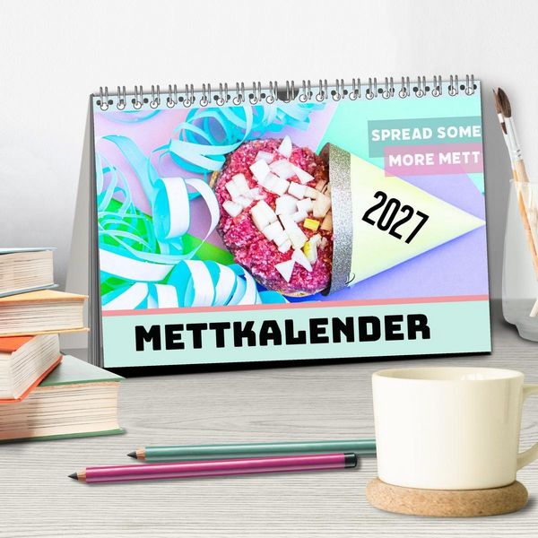 Produktbild: Mettkalender - Spread some more Mett (Tischkalender 2027 DIN A5 quer), CALVENDO Monatskalender