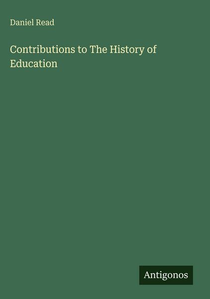 Produktbild: Contributions to The History of Education