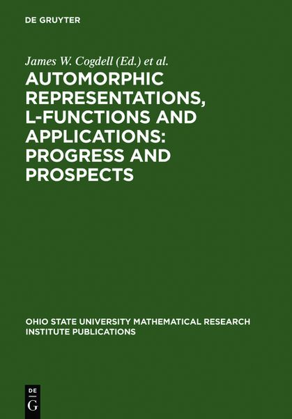 Produktbild: Automorphic Representations, L-Functions and Applications: Progress and Prospects