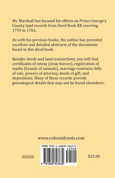 Produktbild: Prince George's County, Maryland Land Records, 1759-1763
