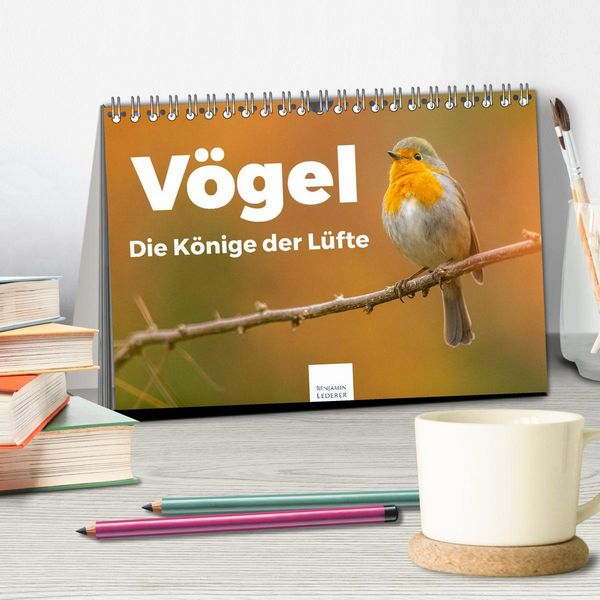 Produktbild: V&ouml;gel - Die K&ouml;nige der L&uuml;fte (Tischkalender 2026 DIN A5 quer), CALVENDO Monatskalender