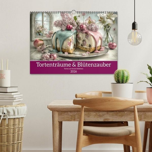 Produktbild: Tortentr&auml;ume & Bl&uuml;tenzauber (Wandkalender 2026 DIN A3 quer), CALVENDO Monatskalender