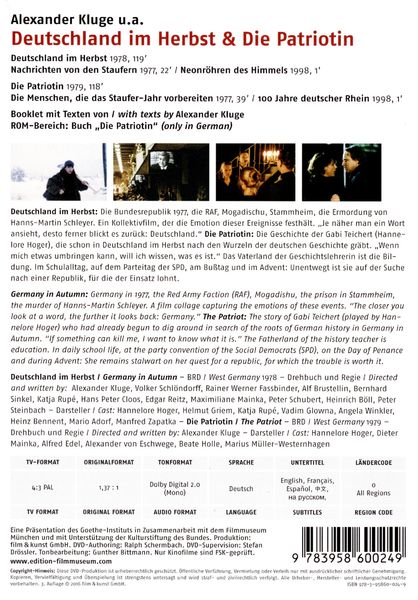 Produktbild: Deutschland im Herbst & Die Patriotin - Edition Filmmuseum [2 DVDs]