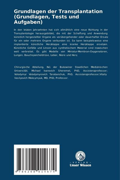 Produktbild: Grundlagen der Transplantation (Grundlagen, Tests und Aufgaben)