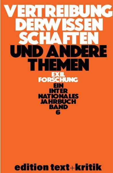 Produktbild: Vertreibung der Wissenschaften und andere Themen