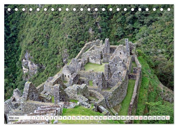 Produktbild: Inka Trail und Machu Picchu, Trekking zur ber&uuml;hmten Inkastadt (Tischkalender 2026 DIN A5 quer), CALVENDO Monatskalender