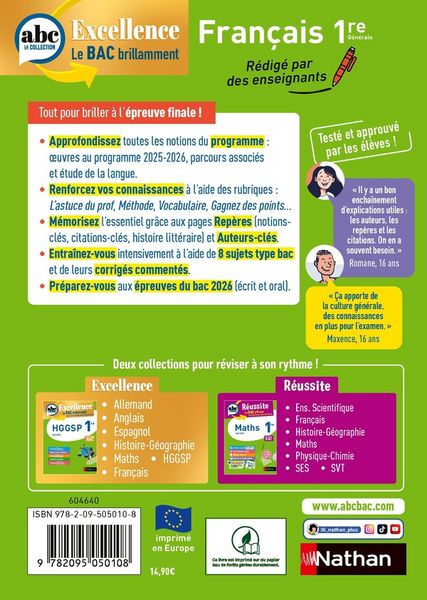 Produktbild: Fran&ccedil;ais 1re g&eacute;n&eacute;rale : bac 2026