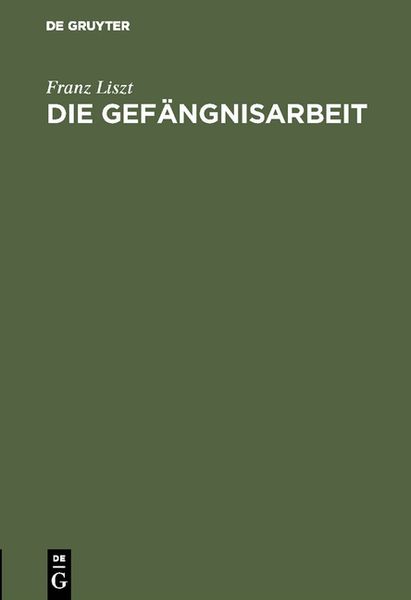 Produktbild: Die Gef&auml;ngnisarbeit