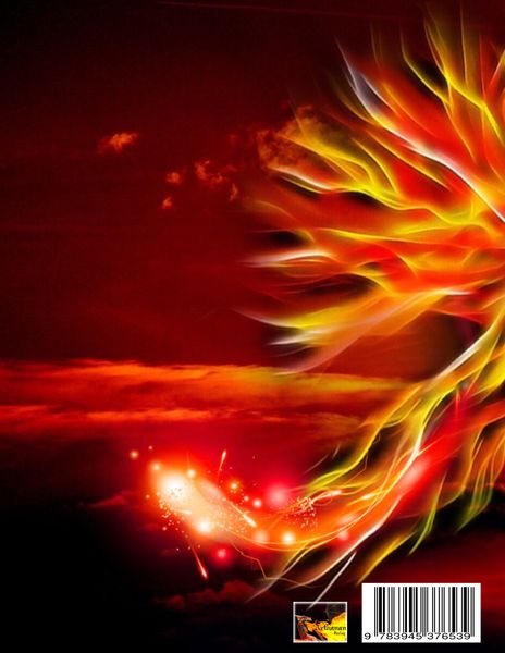 Produktbild: Fantasy Notizbuch: Phoenix - wei&szlig;e Seiten mit Eckmotiv
