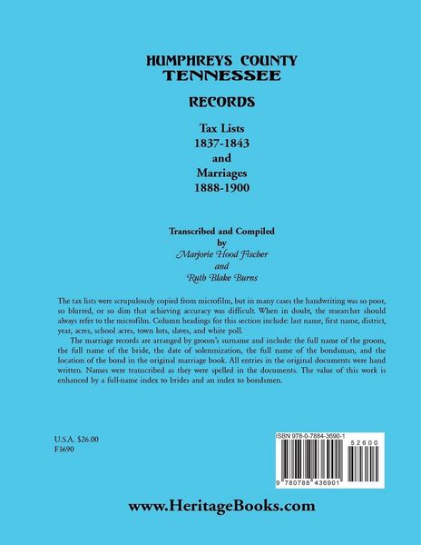 Produktbild: Humphreys County, Tennessee Records