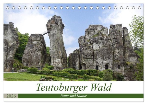 Produktbild: Teutoburger Wald - Natur und Kultur (Tischkalender 2026 DIN A5 quer), CALVENDO Monatskalender
