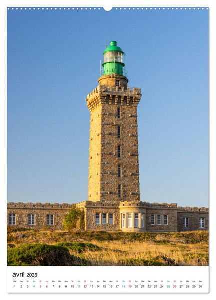 Produktbild: Phares Bretons Gardiens de la c&ocirc;te bretonne (Calendrier mural 2026 DIN A2 horizontal), CALVENDO calendrier mensuel