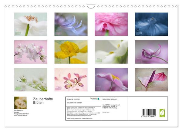 Produktbild: Zauberhafte Bl&uuml;ten (Wandkalender 2026 DIN A3 quer), CALVENDO Monatskalender