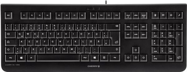 Produktbild: CHERRY KC1000 - Ultraflat USB-Keyboard/Tastatur, kabelgebunden, schwarz