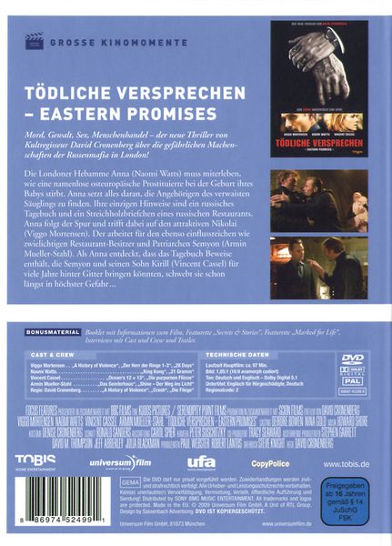 Produktbild: T&ouml;dliche Versprechen - Eastern Promises - Gro&szlig;e Kinomomente