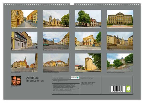 Produktbild: Altenburg Impressionen (hochwertiger Premium Wandkalender 2026 DIN A2 quer), Kunstdruck in Hochglanz