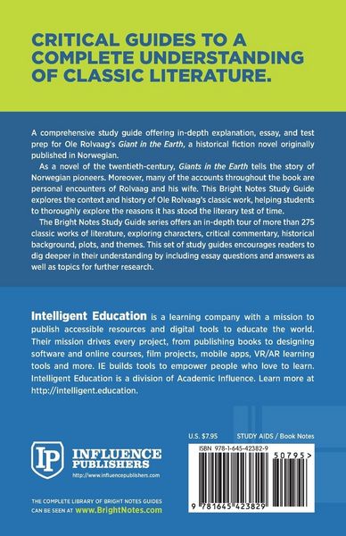 Produktbild: Study Guide to Giants in the Earth by Ole Rolvaag