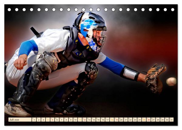 Produktbild: Baseball - Fight (Tischkalender 2026 DIN A5 quer), CALVENDO Monatskalender