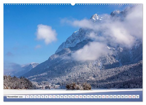 Produktbild: Garmisch-Partenkirchen mit Zugspitze und Eibsee (Wandkalender 2026 DIN A2 quer), CALVENDO Monatskalender
