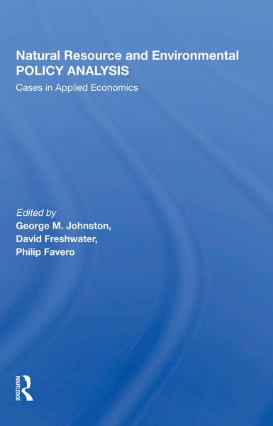 Produktbild: Natural Resource And Environmental Policy Analysis