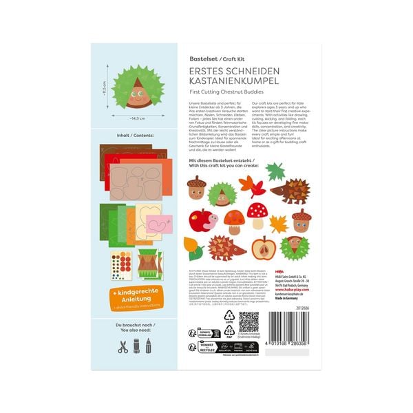 Produktbild: Bastelset - Erstes Schneiden Kastanienkumpel