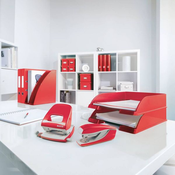 Produktbild: Leitz Ordner DIN A4 R&uuml;ckenbreite: 80mm Rot 2 B&uuml;gel 10050026